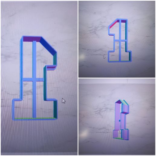 No 1 Birthday Cookie Cutter 3D model