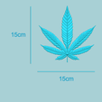 csize.png Cannabis Leaf - Molding Artificial EVA Craft