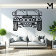h1-front.png Wall Silhouette: Hummer - h1 front