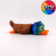 Flexi-Duck-Remb-Studios-11.png Cute Flexi Duck | Print-in-place | No Support