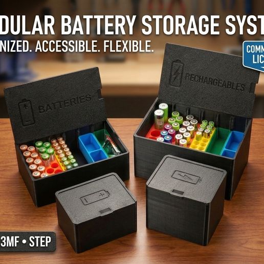 [COMMERCIAL] Modular Battery & Accumulator Storage System (+STEP)
