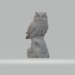 1.png Datei STL Eule 3D Modell 3D-Druck Modell・Design für 3D-Drucker zum herunterladen