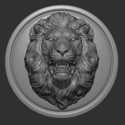 3.jpg Download OBJ file Lion head pendant • 3D printable model, guninnik81