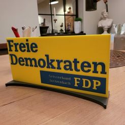 20211109_183757.jpg Télécharger fichier STL gratuit FDP stand up - German Political Party FDP stand up • Plan imprimable en 3D, scharrrfi