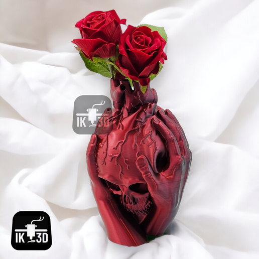 あ*の様 archive Roen scull design real leat 💜 Heart Broken Skull Sculpture - Easy Print・ STL File for