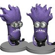 18.jpg Purple mutated minion for 3D printing STL