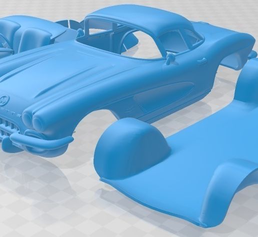 🚗 Corvette 1962 Printable Car・ STL File for ・Cults