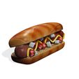 0.jpg HOT DOG 3D MODEL - 3D PRINTING - OBJ - FBX - 3D PROJECT HOT DOG BREAD BREAD FOOD