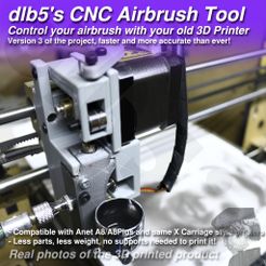 dlb5s_CNC_AHC_V3_MAIN_2048x2048_C3D.jpg STL file dlb5s 3D printed CNC Airbrush Holder V3. Control your airbrush with your old 3D printer・3D printing model to download
