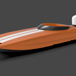 RC fishing boat 3D model 3D printable