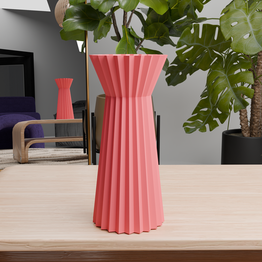 Origami Style Geometric Vase 1 STL | 3D Printable Modern Home Decor 3D model