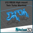 Cults-Twins.png 1/12 RB26 High Mount twin turbo Manifold