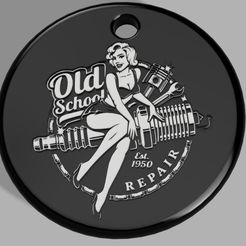 Pinup2.jpg Archivo STL Colgante llavero Pin up・Objeto imprimible en 3D para descargar