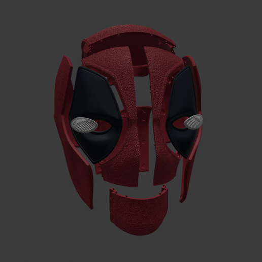 7.png Deadpool Mask with Detailed Texture and Magnets Slots / Deadpool - Mascara con Textura e Magnes