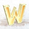 W_render-3d_LR.jpg 3D ALPHABET LETTERS & NUMBERS DESIGNS FOR LASER CUTTING +44CM