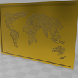 mapp.png 3D map of the world, handdrawn picture with frames