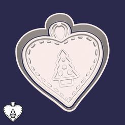 44-1.jpg Emporte-pièces pour Noël et Nouvel An - #98 - boule de Noël (style 6) - coeur