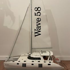 1.jpg (non) Rc Sailing Catamaran model Wave 58 "Sta Ana"