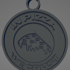descarga-2023-05-23T102747.287.png Archivo STL "Llavero "In pizza we crust・Plan para descargar y imprimir en 3D