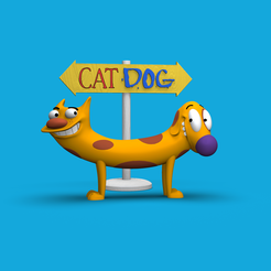 untitled.208.png STL-Datei Katzenhund toon 90・3D-Druck-Idee zum Herunterladen