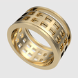 rotating_35.png Rotating Grid Design Ring 3D print