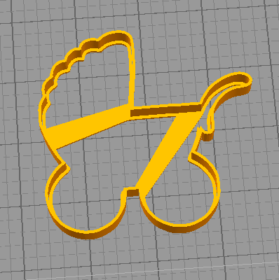 baby car cookie - 3D model önizlemesi