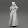 Girl-0012.jpg Fashion Pretty Woman Long Dress Posing Hands Hips 3D Print Model