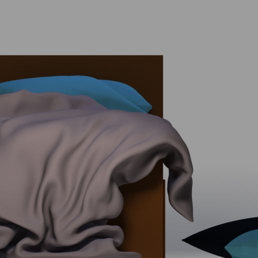 bed_0011.jpg single bed and Pillows