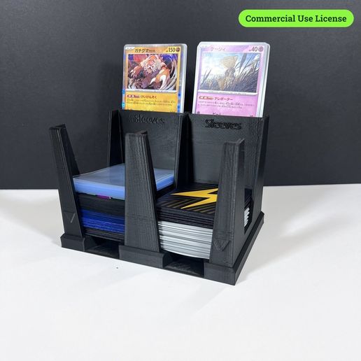 Double Sleeve Dispenser STL, Penny and Deck Sleeve Holder for TCG (Commercial Use)