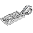 render-3.png RECTANGLE GOLD SKULL PENDANT 3D PRINTABLE MODEL