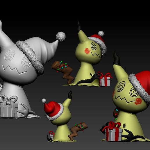 ZBrush-Document6.jpg Pokémon Christmas Pack – 6-File Holiday STL Set