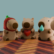 KPI.png Set Knitted Capybara 3MF  files