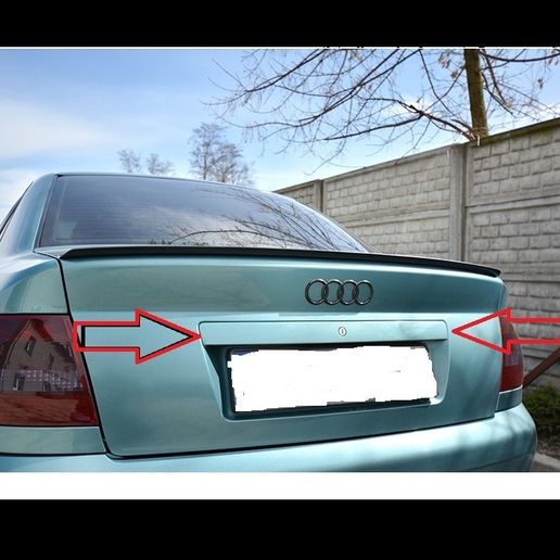 Moldura Agarradera Baul Maletero Lock Cover trunk  A u d i A4 S4 RS4 B5 8D5 827 576