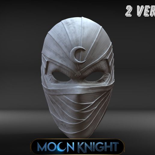Moon Knight Mask Ready to print 2 versions for cosplay 3D model