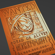 untitled.78png.png STL file Luffy wanted poster・3D printable model to download, Wsonuchiha3D