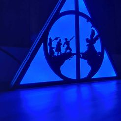 FotoProducto3.jpg STL file Harry Potter Deathly Hallows Lamp・3D printer model to download