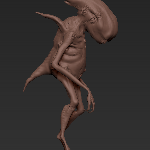👽 Alien Neomorph baby・ OBJ File for 3D printing・Cults
