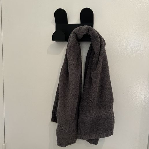 crochet.jpeg Gancho de pared doble con tornillos invisibles [FDM FRIENDLY, SUPPORTLESS].