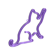 Gato_manita.stl LED Neon Cat