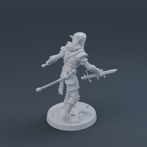 Fantasy Elf II 3D printable STL miniature