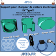 JP3D_SupportChargeurVoiture.png EV Type2 electric car charger holder