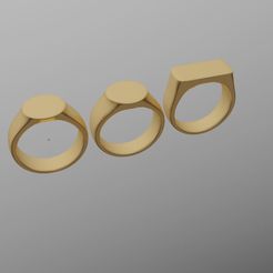 3-Rings.jpg Minimalistic Signet Rings 3x Designs (unisex)