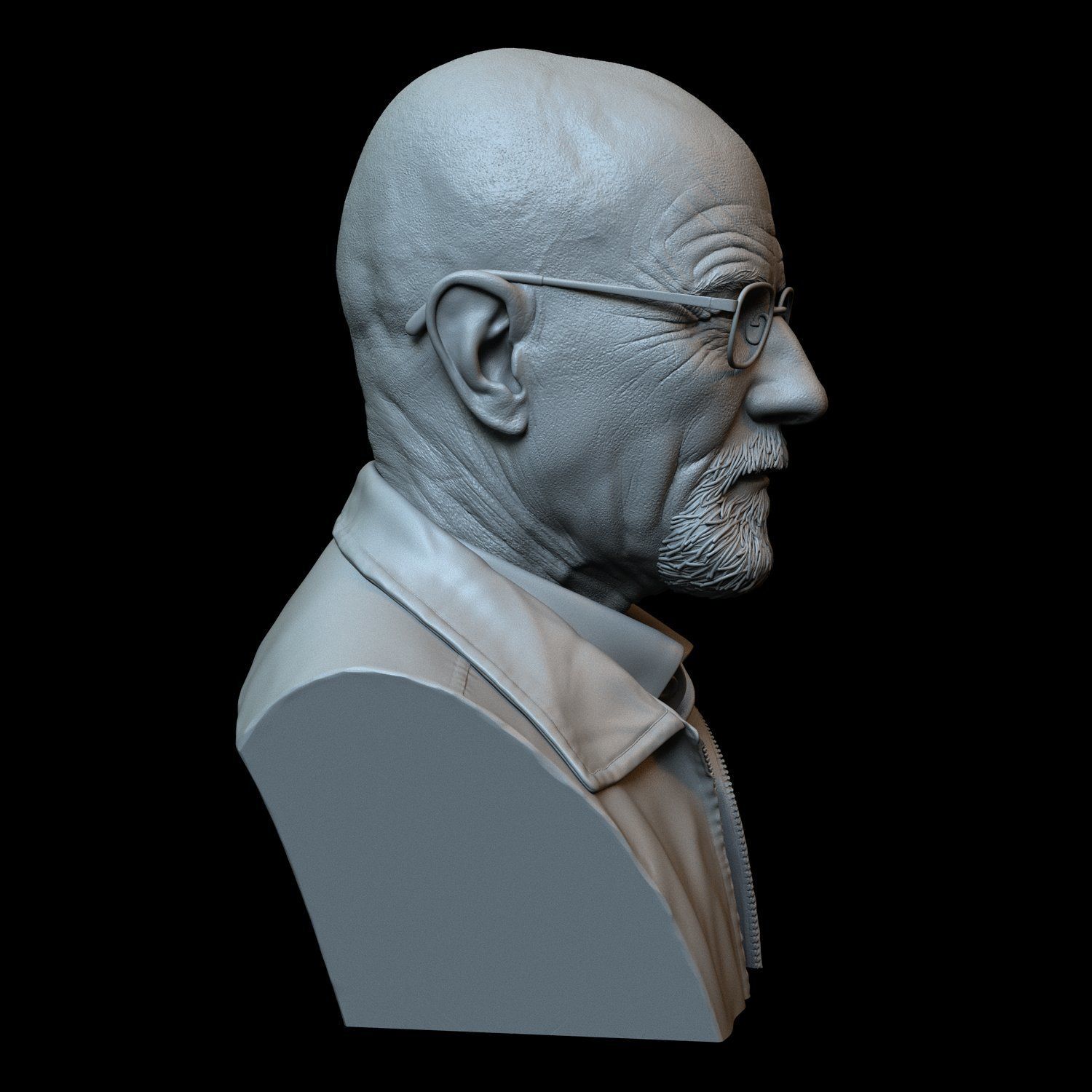 MrWhite08.RGB_color.jpg Télécharger fichier Walter White alias Heisenberg (Bryan Cranston) de Breaking Bad. • Design pour imprimante 3D, sidnaique