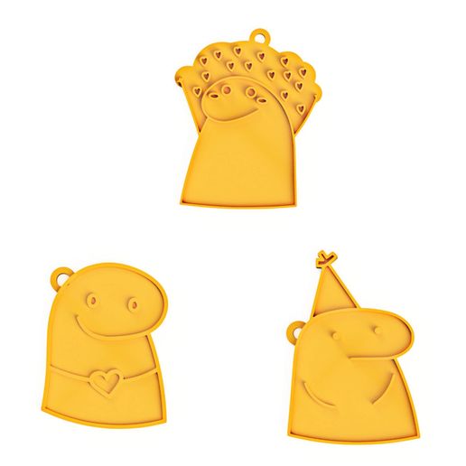 Keychains meme Flork / key rings meme flork 3D model