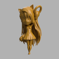 0.png STL file Anime - Hayase NAGATORO NEKO, HANGING KEYCHAIN・3D printable model to download