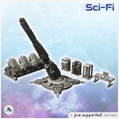 1-PREM-WB-VE-A01.jpg Fichier STL Ensemble d'artillerie avec grand obusier long, batteries et postes de tir (1) - Future Sci-Fi SF Post apocalyptique Tabletop Scifi Wargaming Planetary exploration RPG Terrain・Plan à imprimer en 3D à télécharger