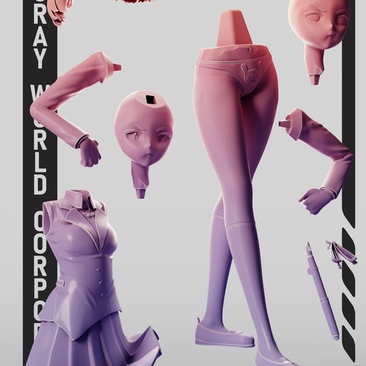 ♀️ Natsuki | Doki Doki Literature Club!・ 3D File for 3D