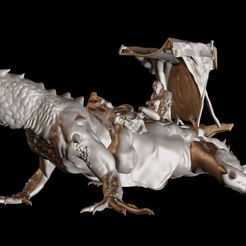 Lizard-mount3-01.jpg Borba, Fantasy STL Rider Orc