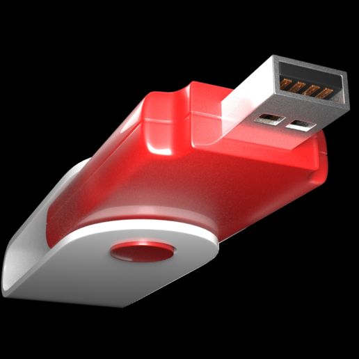 06.jpg Red and White Pendrive