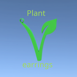 Plant Fichier STL gratuit Plante 🍃 boucles d'oreilles・Objet imprimable en 3D à télécharger, raimoncoding